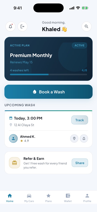 Gleam home screen